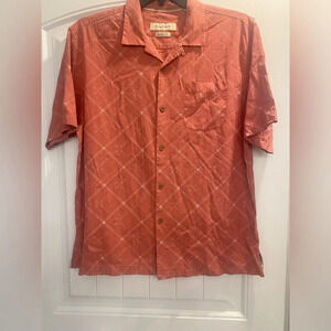 Tommy Bahama Hawaiian Camp Shirt Original Fit Silk Cotton Men’s Large